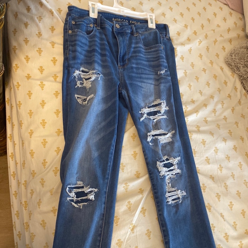 Ripped high rise jeggings for Sale :) Size 12 and slightly used